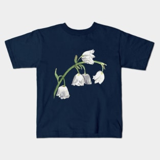 Lily of the valley Flower Watercolor Painting Kids T-Shirt